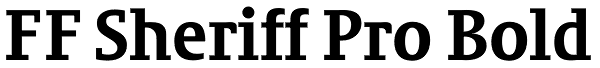 FF Sheriff Pro Bold Font