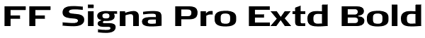 FF Signa Pro Extd Bold Font