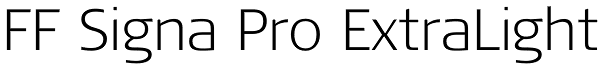 FF Signa Pro ExtraLight Font