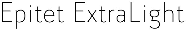 Epitet ExtraLight Font