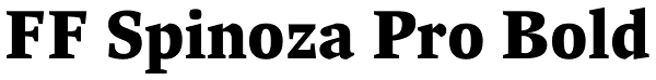 FF Spinoza Pro Bold Font