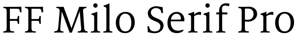 FF Milo Serif Pro Font