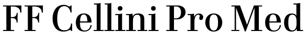 FF Cellini Pro Med Font