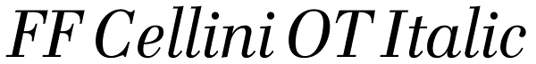 FF Cellini OT Italic Font