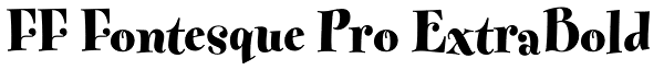 FF Fontesque Pro ExtraBold Font