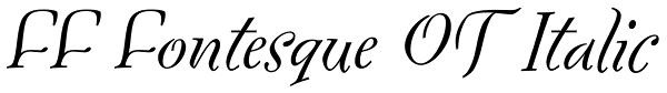 FF Fontesque OT Italic Font