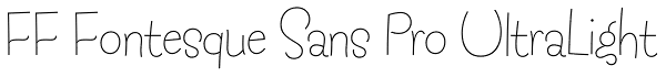 FF Fontesque Sans Pro UltraLight Font