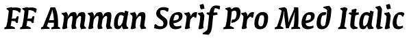 FF Amman Serif Pro Med Italic Font