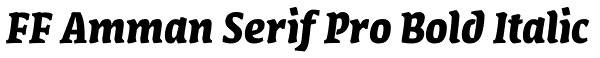 FF Amman Serif Pro Bold Italic Font