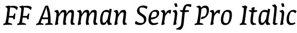 FF Amman Serif Pro Italic Font
