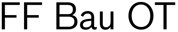 FF Bau OT Font