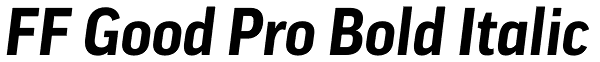 FF Good Pro Bold Italic Font