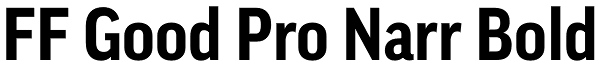 FF Good Pro Narr Bold Font