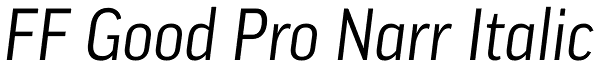 FF Good Pro Narr Italic Font