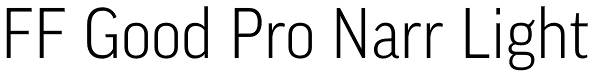 FF Good Pro Narr Light Font