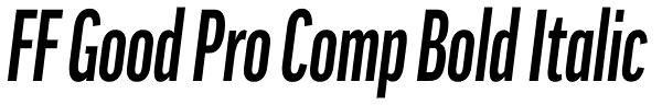 FF Good Pro Comp Bold Italic Font