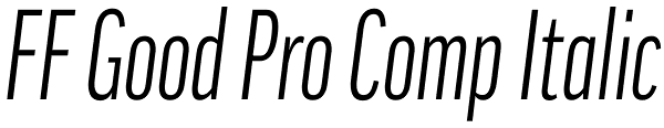 FF Good Pro Comp Italic Font