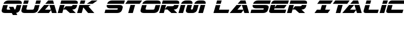 Quark Storm Laser Italic Font