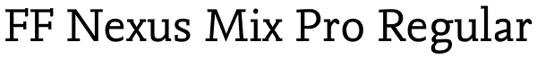 FF Nexus Mix Pro Regular Font