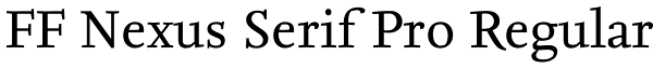 FF Nexus Serif Pro Regular Font
