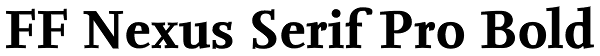 FF Nexus Serif Pro Bold Font