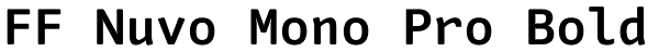 FF Nuvo Mono Pro Bold Font