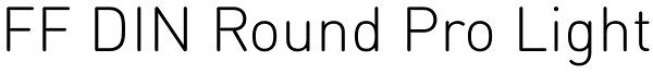 FF DIN Round Pro Light Font