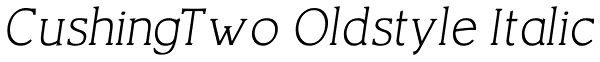 CushingTwo Oldstyle Italic Font