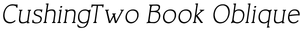 CushingTwo Book Oblique Font