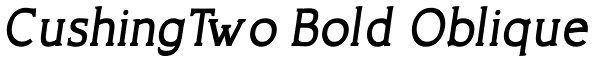 CushingTwo Bold Oblique Font