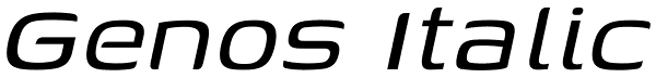 Genos Italic Font