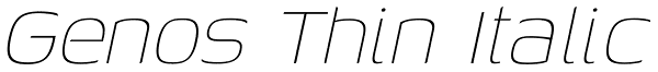 Genos Thin Italic Font