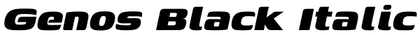 Genos Black Italic Font