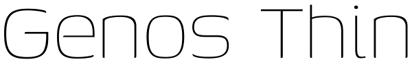 Genos Thin Font