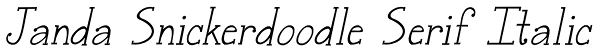 Janda Snickerdoodle Serif Italic Font