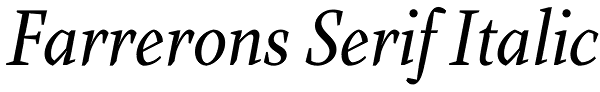 Farrerons Serif Italic Font