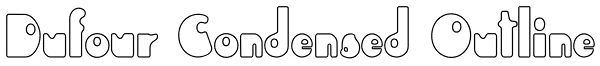 Dufour Condensed Outline Font