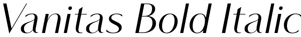 Vanitas Bold Italic Font