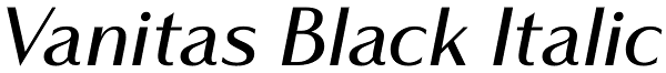 Vanitas Black Italic Font