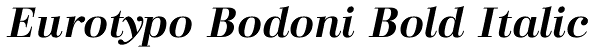 Eurotypo Bodoni Bold Italic Font