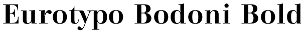 Eurotypo Bodoni Bold Font