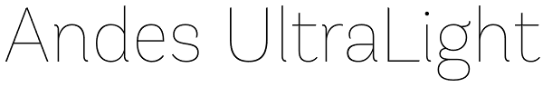 Andes UltraLight Font