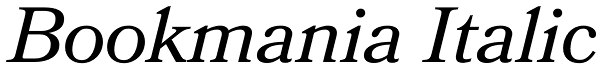 Bookmania Italic Font