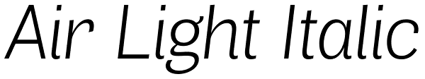 Air Light Italic Font