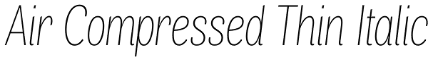 Air Compressed Thin Italic Font