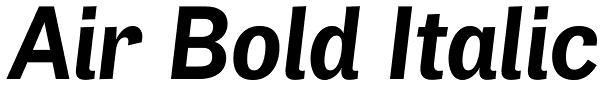 Air Bold Italic Font