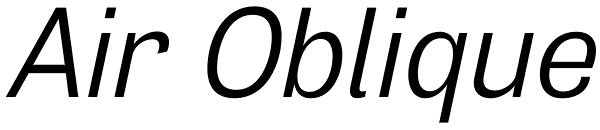 Air Oblique Font