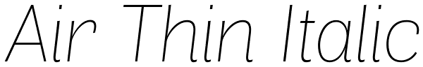 Air Thin Italic Font