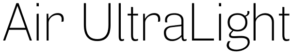 Air UltraLight Font