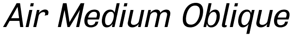 Air Medium Oblique Font